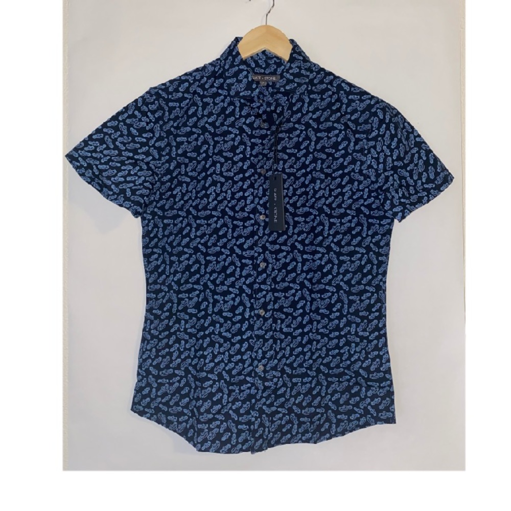 Slate and Stone Blue Collar Shirt - Picture 3 of 7